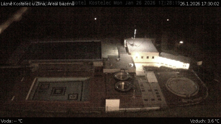 Lázně Kostelec u Zlína - Areál bazénů - 26.1.2026 v 17:30