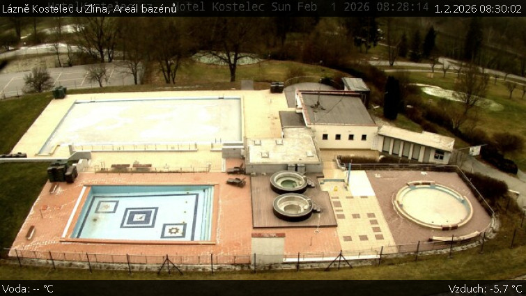 Lázně Kostelec u Zlína - Areál bazénů - 1.2.2026 v 08:30