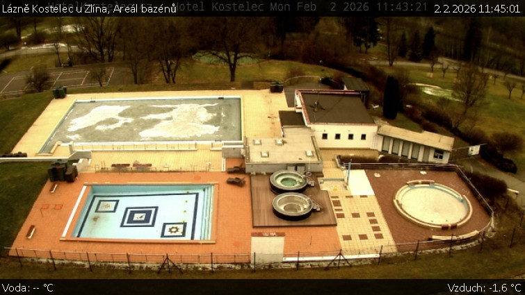 Lázně Kostelec u Zlína - Areál bazénů - 2.2.2026 v 11:45