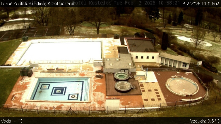 Lázně Kostelec u Zlína - Areál bazénů - 3.2.2026 v 11:00
