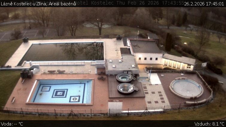 Lázně Kostelec u Zlína - Areál bazénů - 26.2.2026 v 17:45