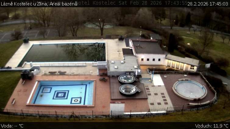 Lázně Kostelec u Zlína - Areál bazénů - 28.2.2026 v 17:45
