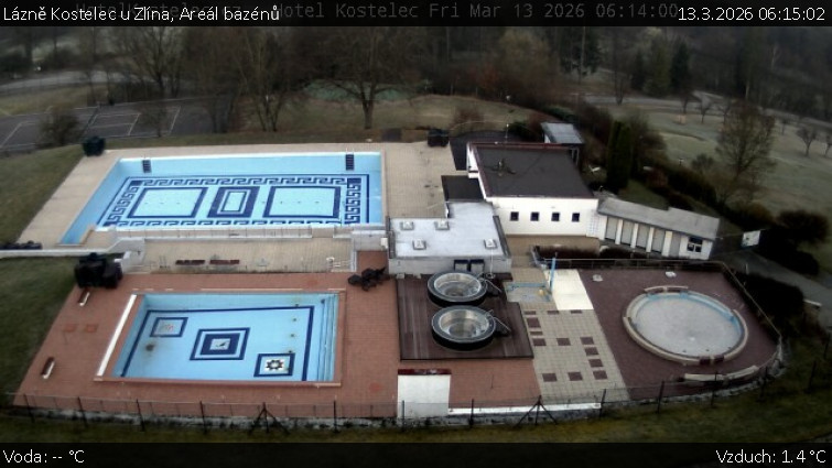 Lázně Kostelec u Zlína - Areál bazénů - 13.3.2026 v 06:15