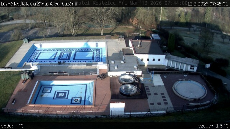 Lázně Kostelec u Zlína - Areál bazénů - 13.3.2026 v 07:45