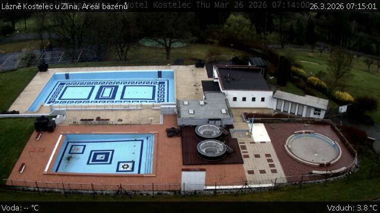 Lázně Kostelec u Zlína - Areál bazénů - 26.3.2026 v 07:15