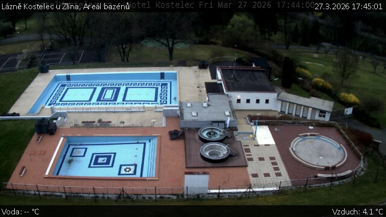 Lázně Kostelec u Zlína - Areál bazénů - 27.3.2026 v 17:45