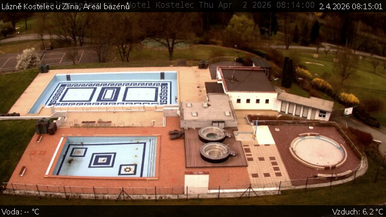 Lázně Kostelec u Zlína - Areál bazénů - 2.4.2026 v 08:15