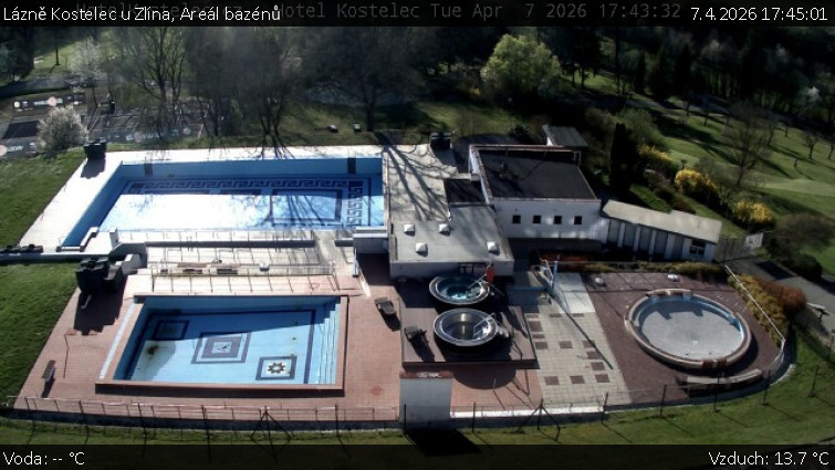 Lázně Kostelec u Zlína - Areál bazénů - 7.4.2026 v 17:45