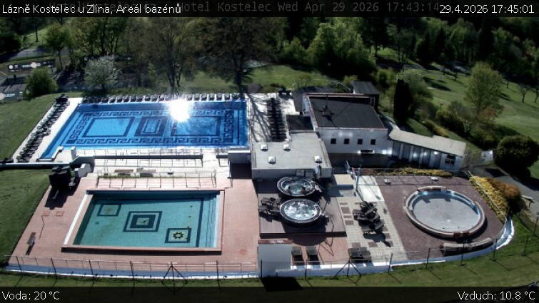 Lázně Kostelec u Zlína - Areál bazénů - 29.4.2026 v 17:45