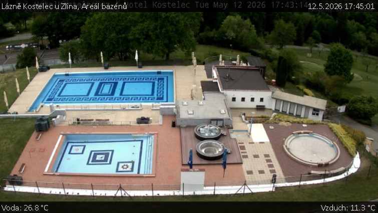 Lázně Kostelec u Zlína - Areál bazénů - 12.5.2026 v 17:45
