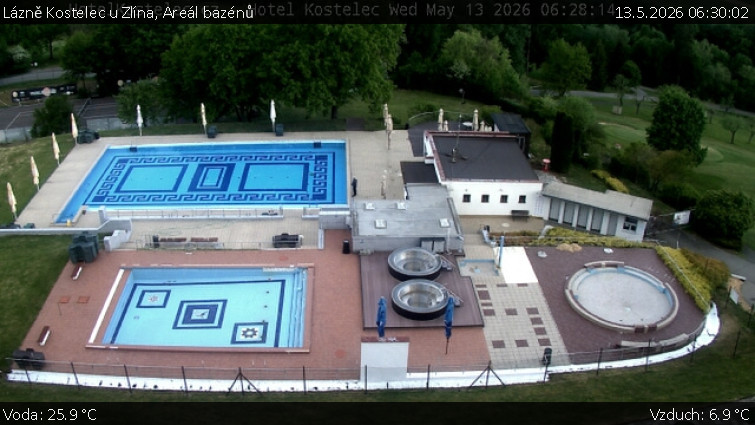 Lázně Kostelec u Zlína - Areál bazénů - 13.5.2026 v 06:30