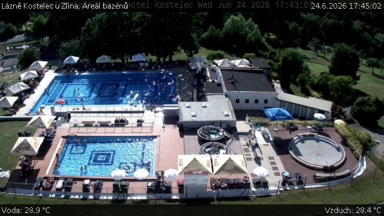 Uzdrowisko Kostelec koło Zlína - teren basenu - 24.6.2026 v 17:45