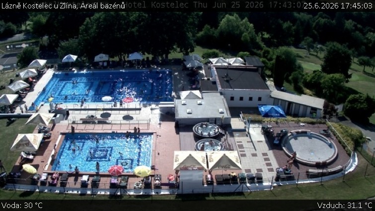 Lázně Kostelec u Zlína - Areál bazénů - 25.6.2026 v 17:45
