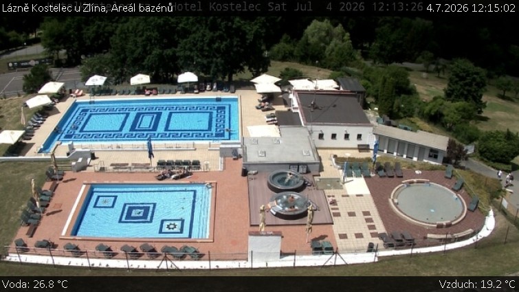 Lázně Kostelec u Zlína - Areál bazénů - 4.7.2026 v 12:15