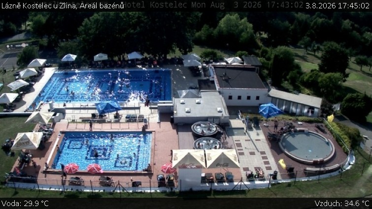 Kurort Kostelec u Zlína - Schwimmbadgelände - 3.8.2026 v 17:45