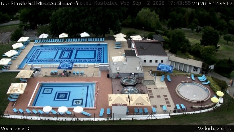 Lázně Kostelec u Zlína - Areál bazénů - 2.9.2026 v 17:45