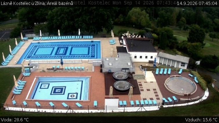Lázně Kostelec u Zlína - Areál bazénů - 14.9.2026 v 07:45
