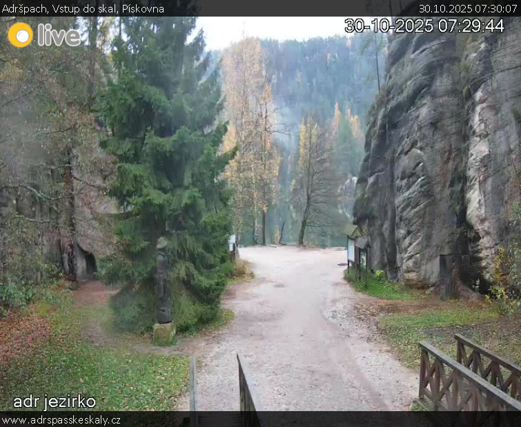 Adršpach - Vstup do skal, Pískovna - 30.10.2025 v 07:30