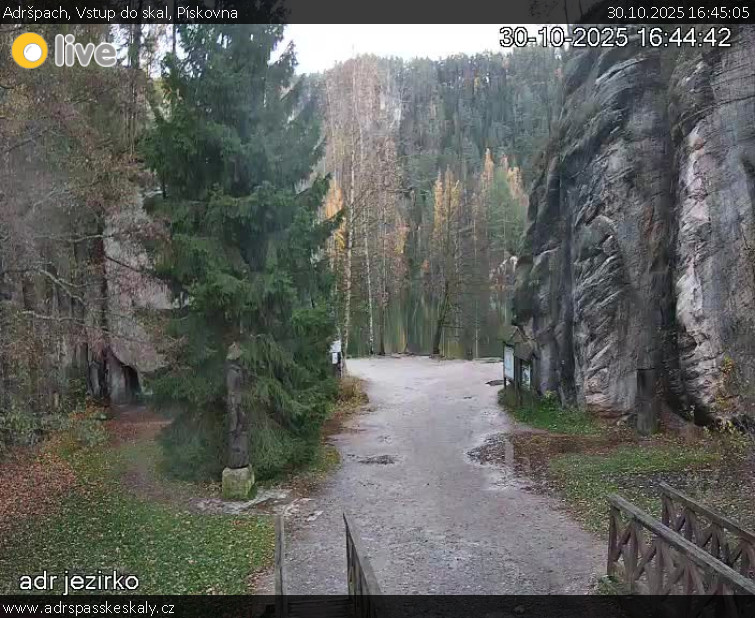 Adršpach - Vstup do skal, Pískovna - 30.10.2025 v 16:45 Adršpach - Vstup do skal, Pískovna - 30.10.2025 v 16:45
