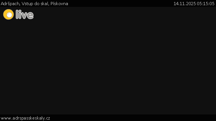 Adršpach - Vstup do skal, Pískovna - 14.11.2025 v 05:15