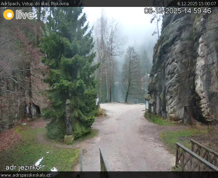 Adršpach - Vstup do skal, Pískovna - 6.12.2025 v 15:00