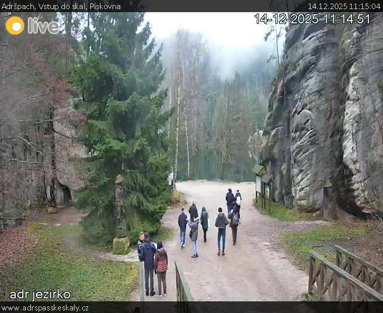 Adršpach - Vstup do skal, Pískovna - 14.12.2025 v 11:15