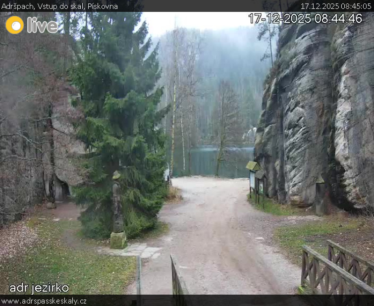 Adršpach - Vstup do skal, Pískovna - 17.12.2025 v 08:45