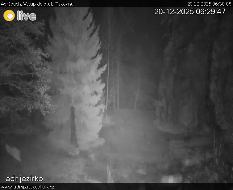 Adršpach - Vstup do skal, Pískovna - 20.12.2025 v 06:30