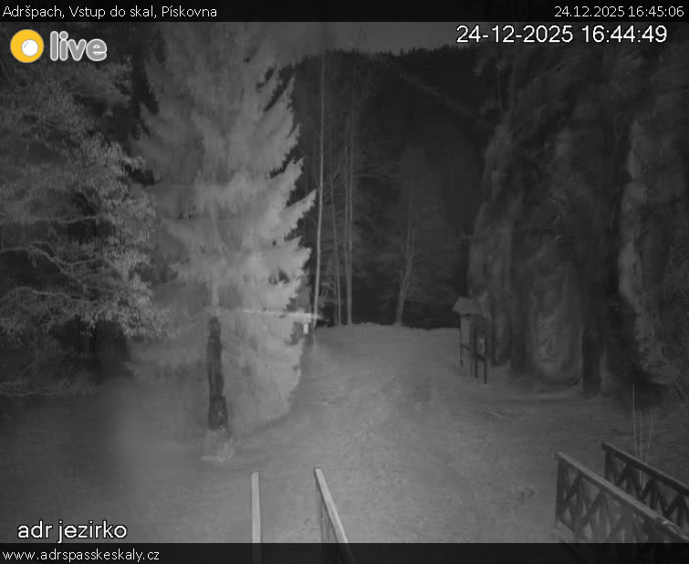 Adršpach - Vstup do skal, Pískovna - 24.12.2025 v 16:45