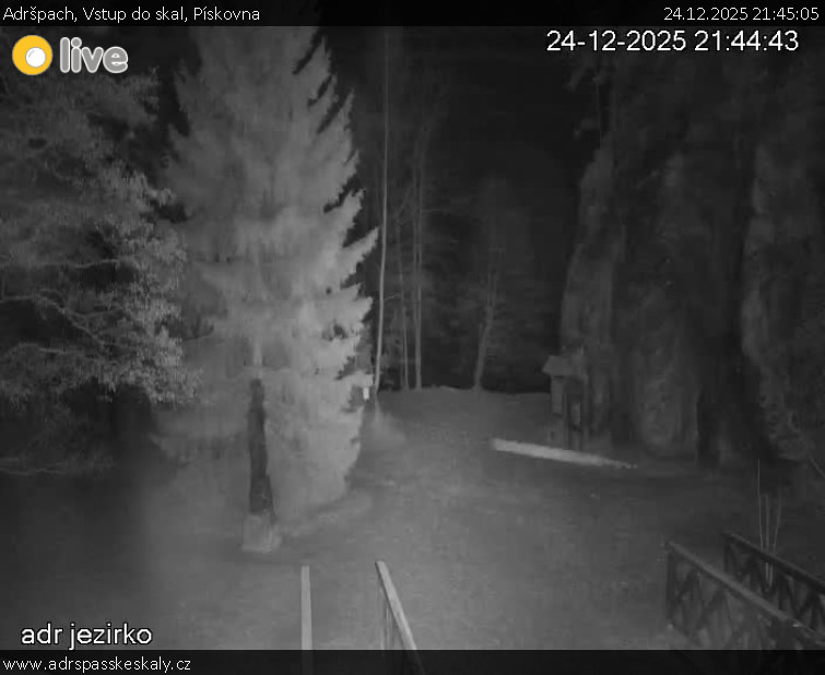 Adršpach - Vstup do skal, Pískovna - 24.12.2025 v 21:45