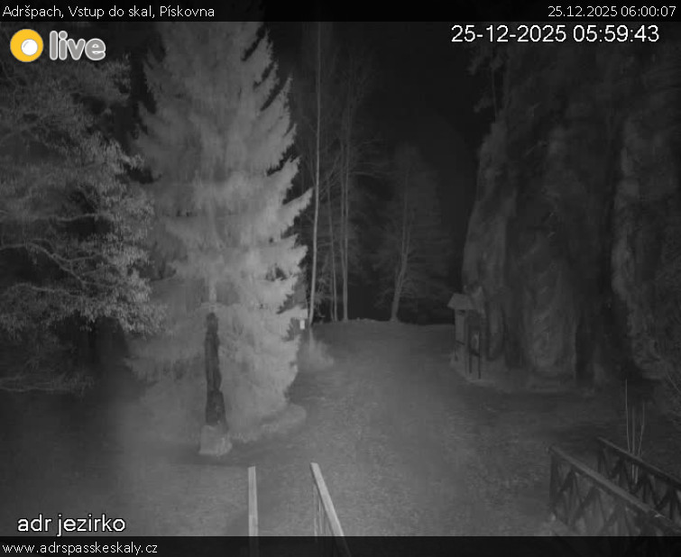 Adršpach - Vstup do skal, Pískovna - 25.12.2025 v 06:00
