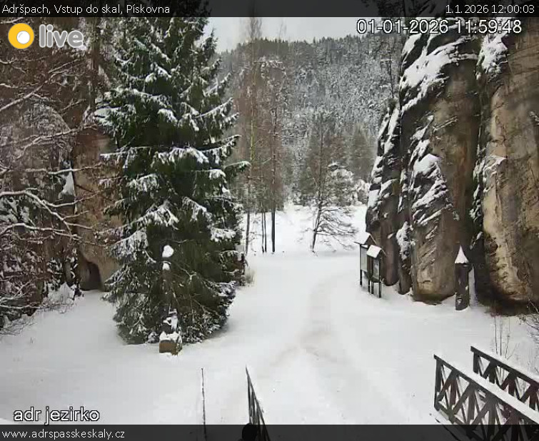 Adršpach - Vstup do skal, Pískovna - 1.1.2026 v 12:00