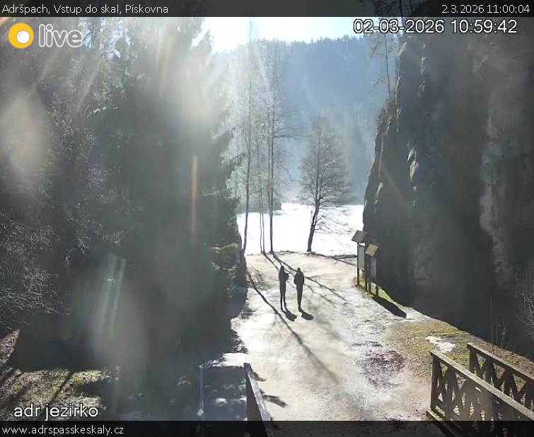 Adršpach - Vstup do skal, Pískovna - 2.3.2026 v 11:00