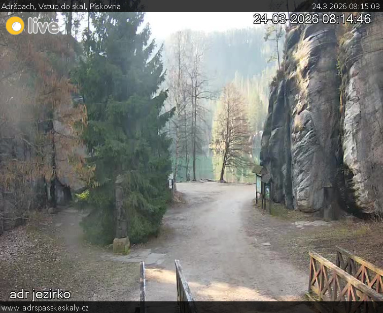Adršpach - Vstup do skal, Pískovna - 24.3.2026 v 08:15