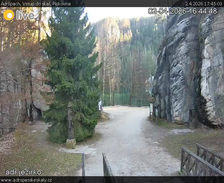 Adršpach - Vstup do skal, Pískovna - 2.4.2026 v 17:45
