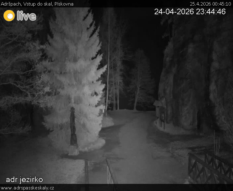 Adršpach - Vstup do skal, Pískovna - 25.4.2026 v 00:45