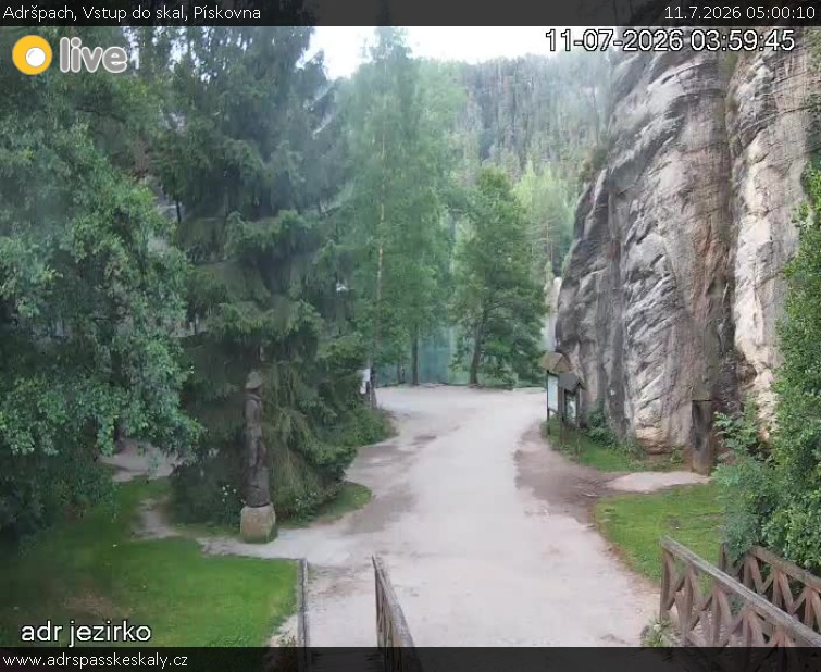 Adršpach - Vstup do skal, Pískovna - 11.7.2026 v 05:00