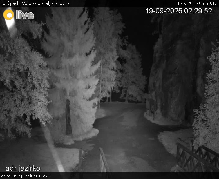 Adršpach - Vstup do skal, Pískovna - 19.9.2026 v 03:30