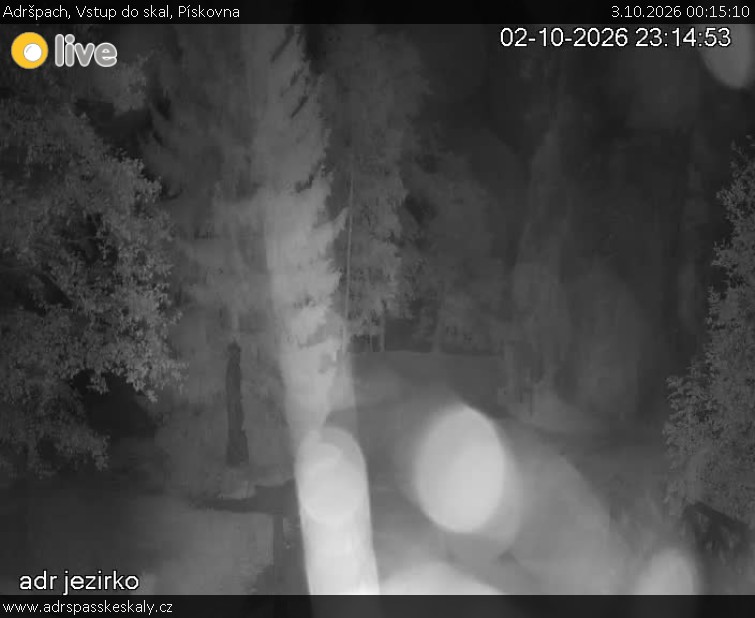 Adršpach - Vstup do skal, Pískovna - 3.10.2026 v 00:15