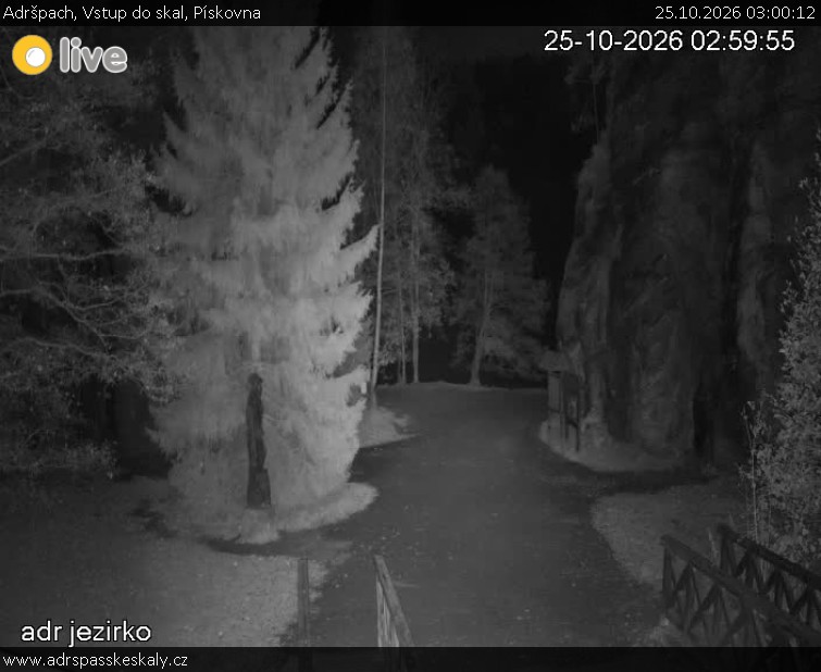 Adršpach - Vstup do skal, Pískovna - 25.10.2026 v 03:00