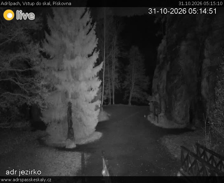 Adršpach - Vstup do skal, Pískovna - 31.10.2026 v 05:15