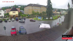 Střed obce Rokytnice nad Jizerou