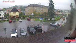 Střed obce Rokytnice nad Jizerou