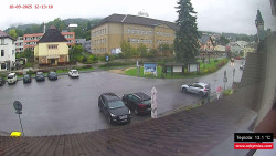 Střed obce Rokytnice nad Jizerou