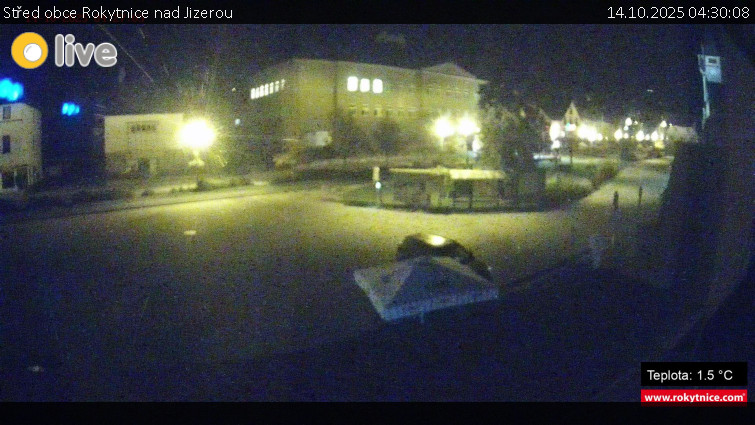 Město Rokytnice nad Jizerou - Střed obce Rokytnice nad Jizerou - 14.10.2025 v 04:30 Město Rokytnice nad Jizerou - Střed obce Rokytnice nad Jizerou - 14.10.2025 v 04:30