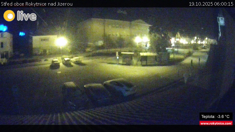 Město Rokytnice nad Jizerou - Střed obce Rokytnice nad Jizerou - 19.10.2025 v 06:00 Město Rokytnice nad Jizerou - Střed obce Rokytnice nad Jizerou - 19.10.2025 v 06:00
