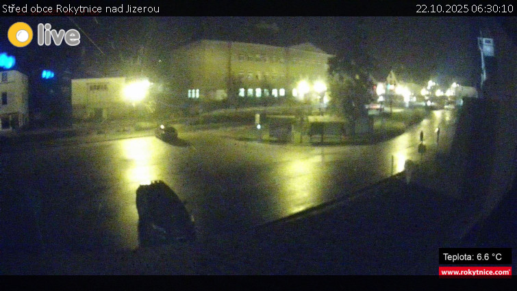 Město Rokytnice nad Jizerou - Střed obce Rokytnice nad Jizerou - 22.10.2025 v 06:30 Město Rokytnice nad Jizerou - Střed obce Rokytnice nad Jizerou - 22.10.2025 v 06:30