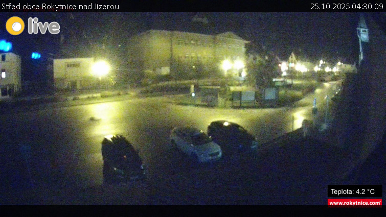 Město Rokytnice nad Jizerou - Střed obce Rokytnice nad Jizerou - 25.10.2025 v 04:30 Město Rokytnice nad Jizerou - Střed obce Rokytnice nad Jizerou - 25.10.2025 v 04:30