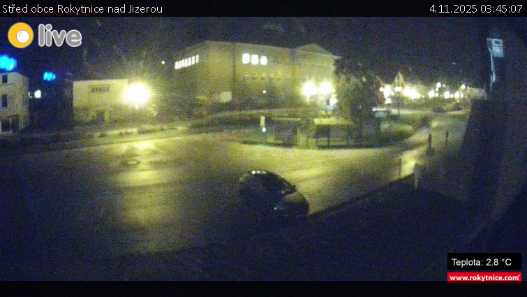 Město Rokytnice nad Jizerou - Střed obce Rokytnice nad Jizerou - 4.11.2025 v 03:45
