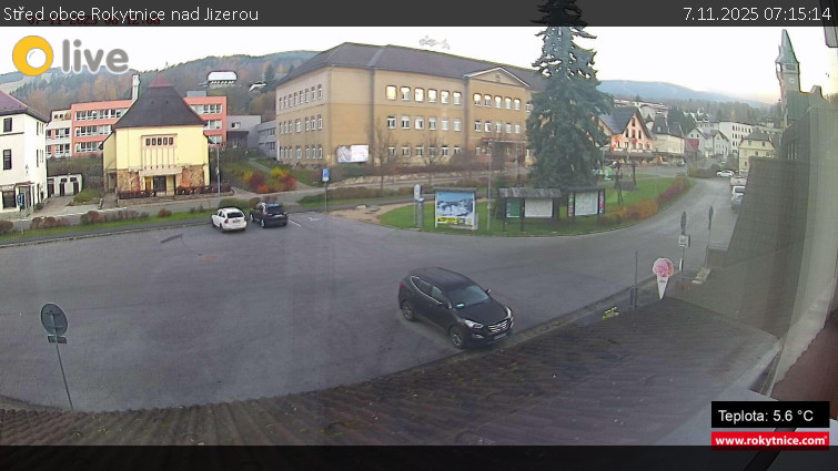 Město Rokytnice nad Jizerou - Střed obce Rokytnice nad Jizerou - 7.11.2025 v 07:15